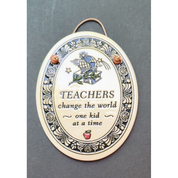 Teacher’s Plaque By Trinity Pottery Of Wisconsin - Picture 1 of 12